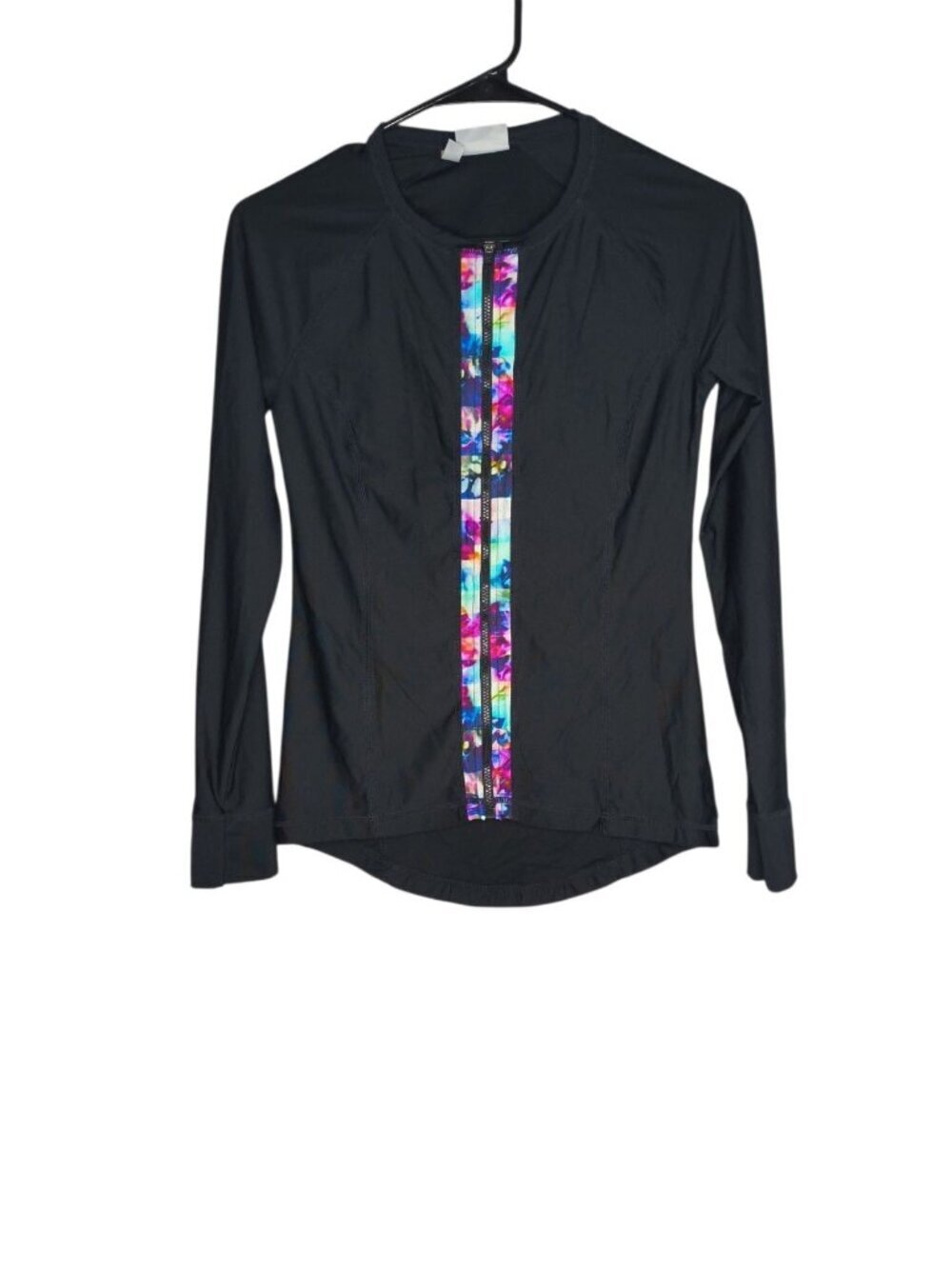 ATHLETA Womens Size XS Full Zip Crew Neck Long Sleeve Stretch Athletic